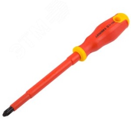 Отвертка STAYER PROFI ELEKTRO 25142-3-15 PH3*150мм диэлектрич.до 1000в, эргоном двухком.рукоятка 