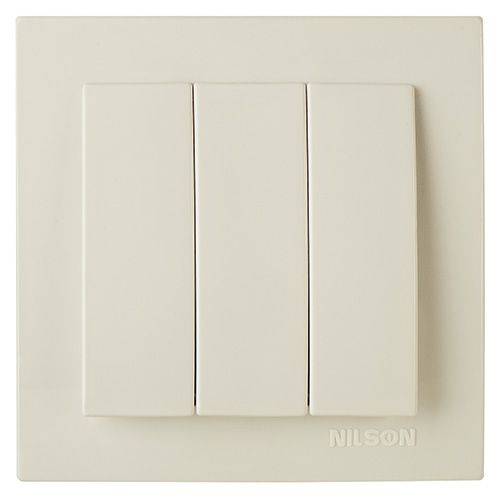 Выключатель NILSON 24121066 СУ 3кл. крем