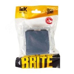 Переключатель IEK BRITE 1кл перекрестный маренго