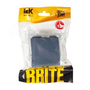 Переключатель IEK BRITE 1кл перекрестный маренго