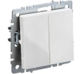 Выключатель IEK BRITE 2кл белый