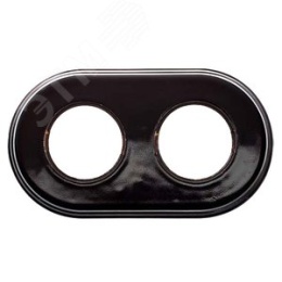 Рамка BIRONI BF2-620-02 2поста для откр. проводки Фарфор коричневый (ретро)