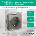 Розетка AtlasDesign ATN000943 1-я с/з сталь