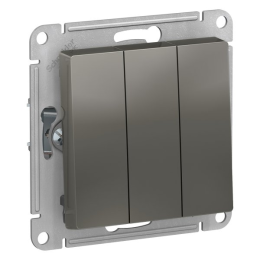 Выключатель AtlasDesign ATN000931 3кл, сталь, механизм