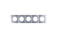 Рамка NILSON 24130095 СУ 5мест. серебро