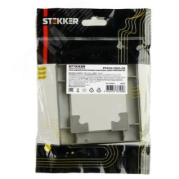 Рамка STEKKER PFR00-7001-05 1-я черная пластик, серия КАТРИН