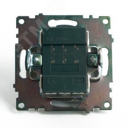 Переключатель STEKKER GLS10-7107-03, 2кл серебро, (механизм) серия КАТРИН