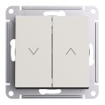 Выключатель AtlasDesign ATN000219 2кл жалюзи, бежевый, механизм