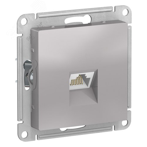 Розетка AtlasDesign ATN000386 RJ45, кат.6А алюминий, механизм
