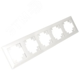 Рамка STEKKER PFR00-7005-01 5-я белая пластик, серия КАТРИН