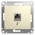 Розетка GLOSSA GSL000281 RJ11 бежевый