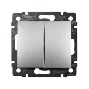 Legrand Valena 770105 Выключатель 2кл. алюм. 