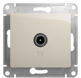 Розетка GLOSSA GSL000991 TV молочная