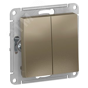 Переключатель AtlasDesign ATN000565 2кл, шампань, механизм