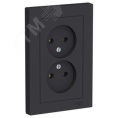 Розетка AtlasDesign ATN001020 2ая б/з карбон, механизм
