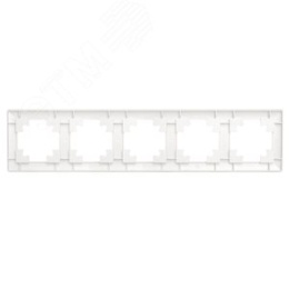 Рамка STEKKER PFR00-7005-01 5-я белая пластик, серия КАТРИН