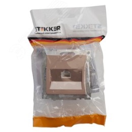 Розетка RJ-45 STEKKER GLS00-7107-02 шампань, (механизм) серия КАТРИН