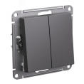 Переключатель AtlasDesign ATN001465 2кл, базальт, механизм
