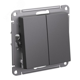 Переключатель AtlasDesign ATN001465 2кл, базальт, механизм