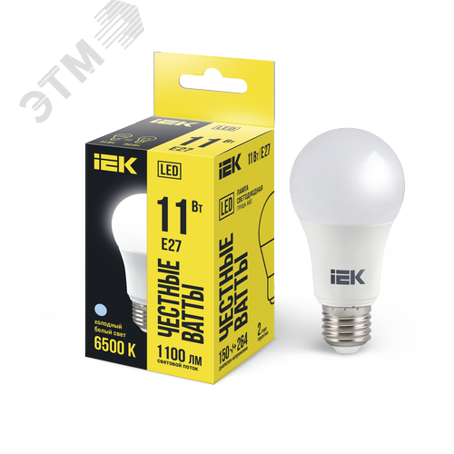Лампа IEK LED11 A60 11W 6000K E27