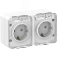 Розетка AtlasDesign PROFI54 ATN540126 2-ая с/з белый