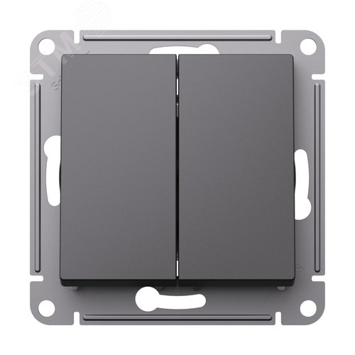 Выключатель AtlasDesign ATN001451 2кл, базальт, механизм