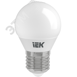 Лампа IEK LED7 G45 7W 4000K E27 шар матовый
