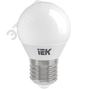 Лампа IEK LED7 G45 7W 4000K E27 шар матовый