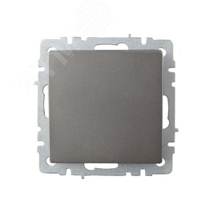 Переключатель IEK BRITE 1кл сталь
