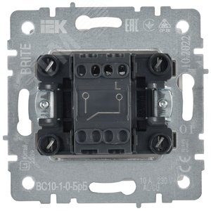 Выключатель IEK BRITE 1кл белый