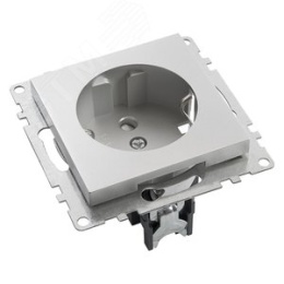 Розетка 1-местная с/з STEKKER GLS16-7110-03 серебро,(механизм)  серия КАТРИН