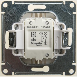 Выключатель GLOSSA GSL000651 2кл, механизм, перламутр
