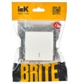 Выключатель IEK BRITE 1кл с подсв. белый
