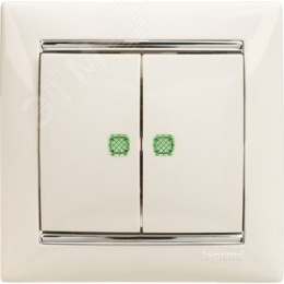 Legrand Valena 774428 выключатель 2кл с подсв. белый 