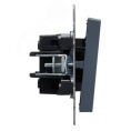 Переключатель IEK BRITE 2кл маренго