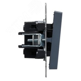 Переключатель IEK BRITE 2кл маренго