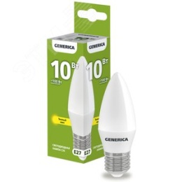 Лампа GENERICA LED10 10W E27 3000K свеча матовая