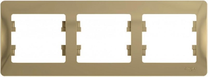 Рамка GLOSSA GSL000403 3поста титан