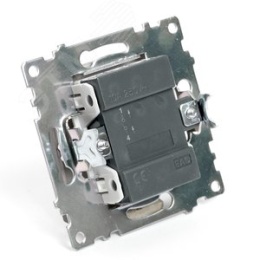 Выключатель STEKKER GLS10-7103-04 1кл шоколад, (механизм) серия КАТРИН
