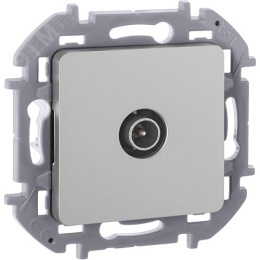 Розетка INSPIRIA 673862 TV проходная 14 дб 862 мг алюминий