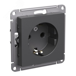 Розетка AtlasDesign ATN001443 c/з базальт, механизм