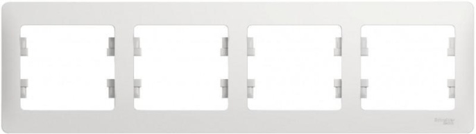 Рамка GLOSSA GSL000104 4поста белая