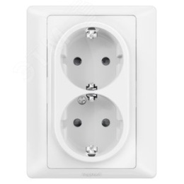 Legrand Valena-L 754221 Рамка 1-пост белая двойная розетка