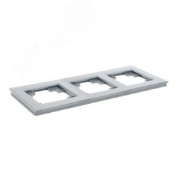 Рамка STEKKER GFR00-7003-03 3-я серебро, серия КАТРИН