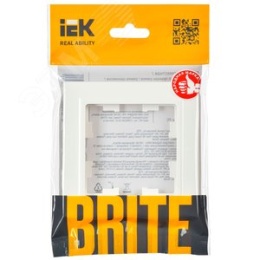 Рамка IEK BRITE 1пост белый