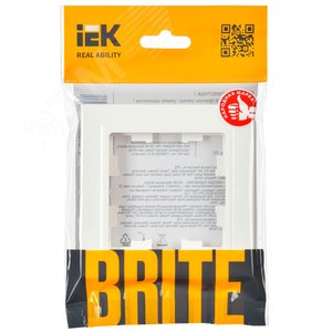 Рамка IEK BRITE 1пост белый