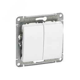 Выключатель GLOSSA GSL000151 2кл, белый
