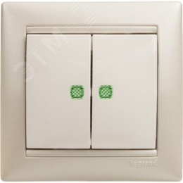 Legrand Valena 774428 выключатель 2кл с подсв. белый 