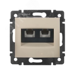 Legrand Valena 774339 Розетка 2-я TF 11*2 мех. сл.кость