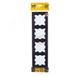 Рамка IEK BRITE 4 поста черный